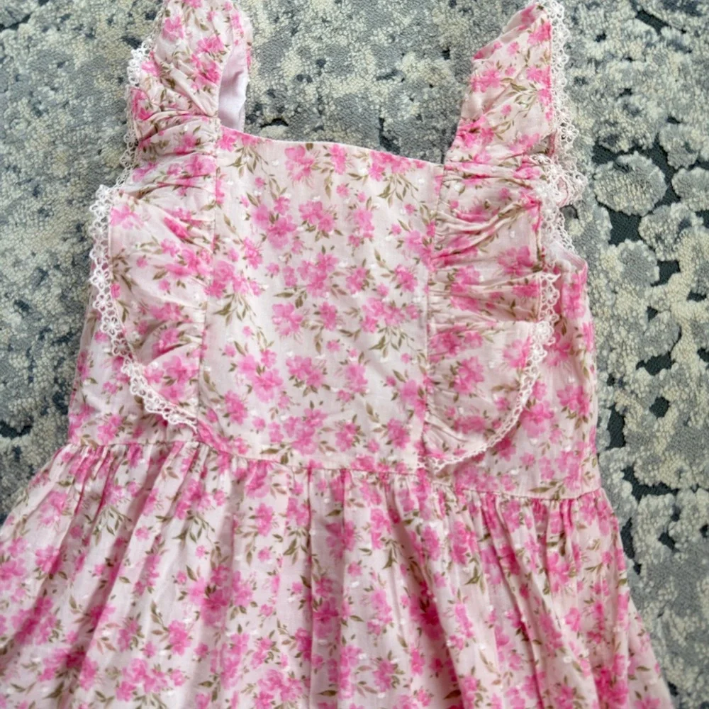btween Pink Floral Ruffle Dress - Picture 4 of 4